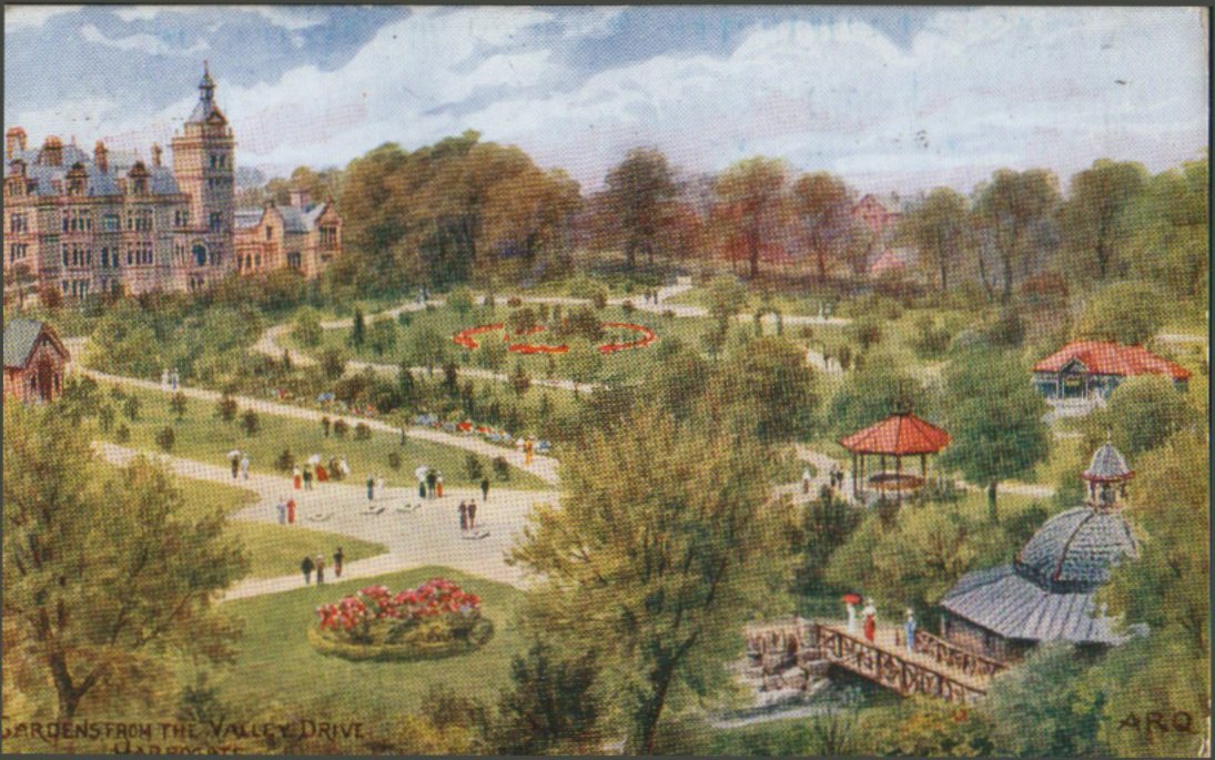 Valley Gardens Showing Tea House, Bandstand, and Cafe