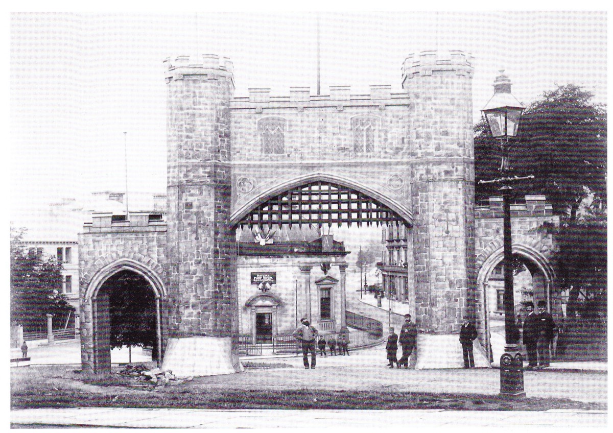 Valley Gardens Entrance 1889 - Temporary for Opening of the New Hospital