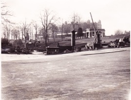 Garden Entrance - Building the Gate Posts Jan 1934*