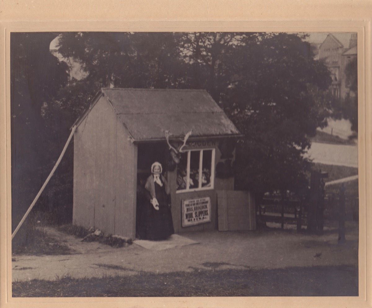 Mrs Brogdens Wool Slipper Stand above the Boating Pond*